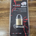 GRIZZLY BRASS PADLOCK 25MM SINGLE PACK