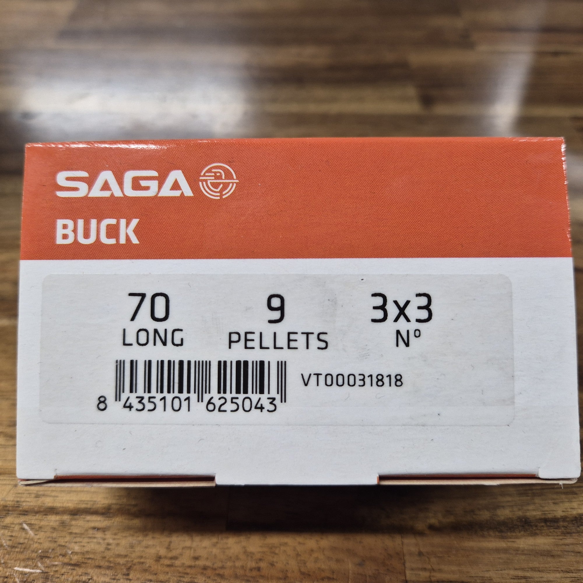 SAGA BUCKSHOT 12GA 34GR 9 PELLETS 10PK