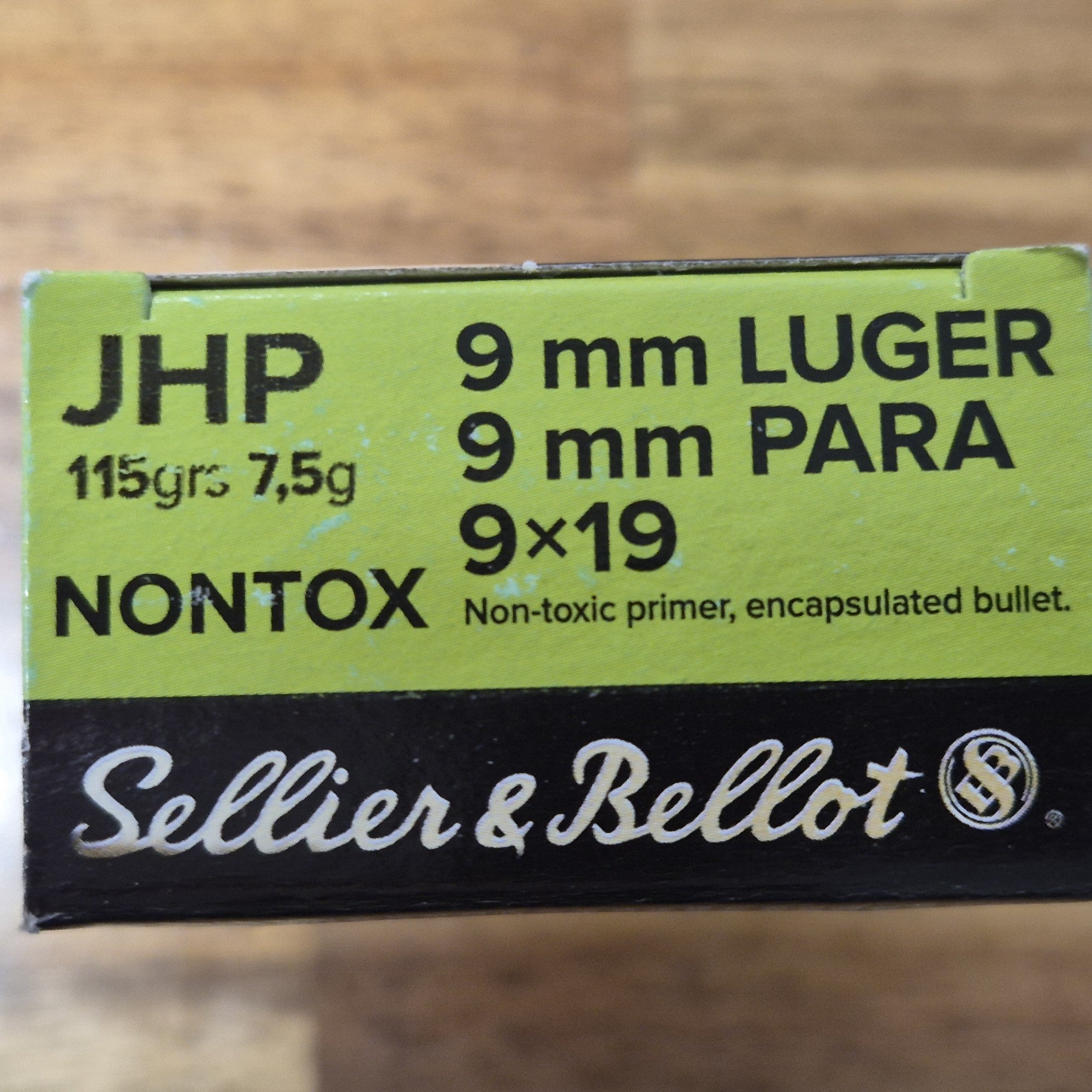 S&B 9MM LUGER 115 GR JHP NONTOX 50 PK