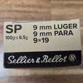 S&B 9MM LUGER 100 GR SP 50 PK