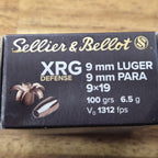 S&B 9MM LUGER 100 GR XRG-D 25 PK