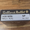 S&B 308 WIN 180 GR SP 20 PK