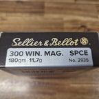 S&B 300 WIN MAG 180 GR SPCE 20 PK