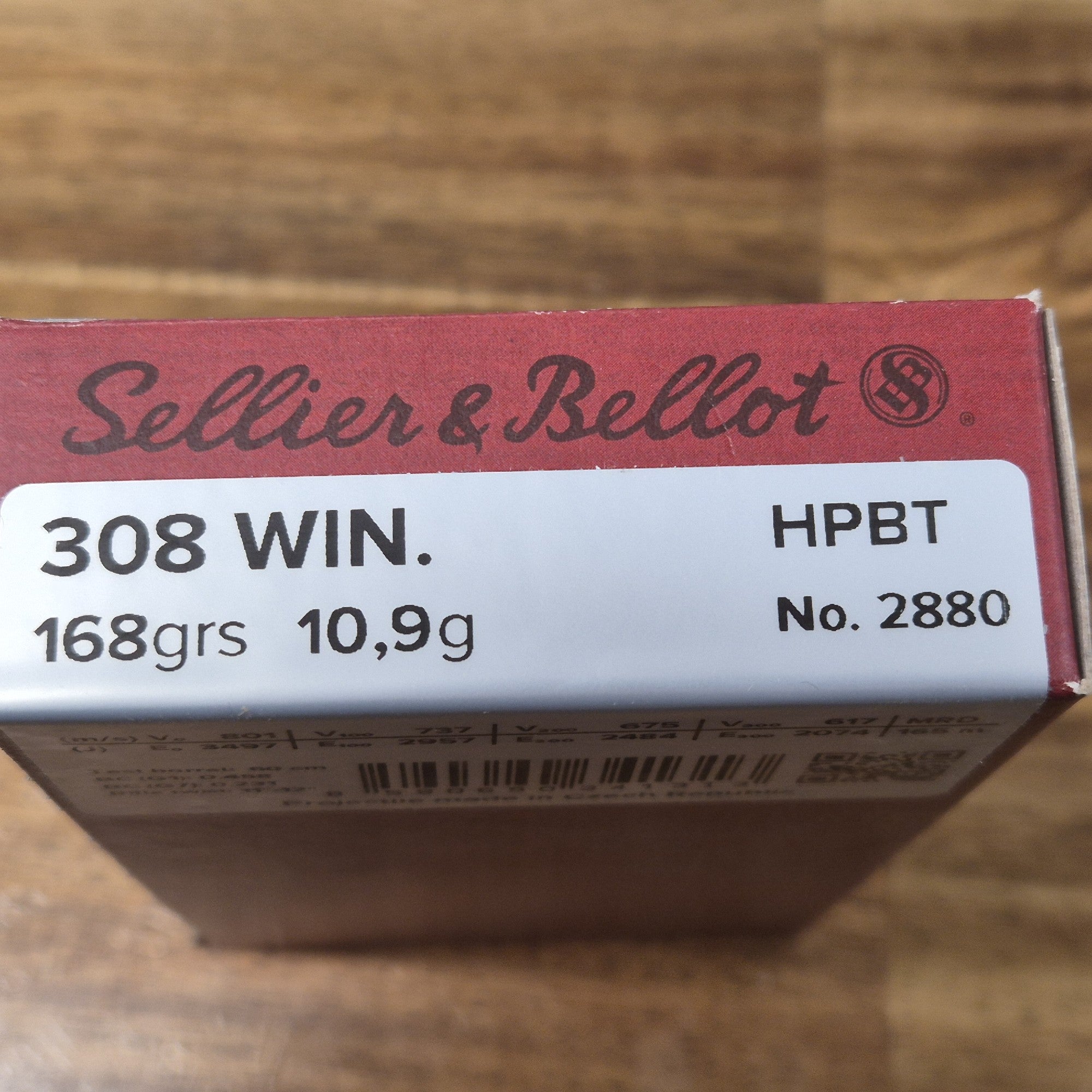S&B 308 WIN 168 GR HPBT 20 PK