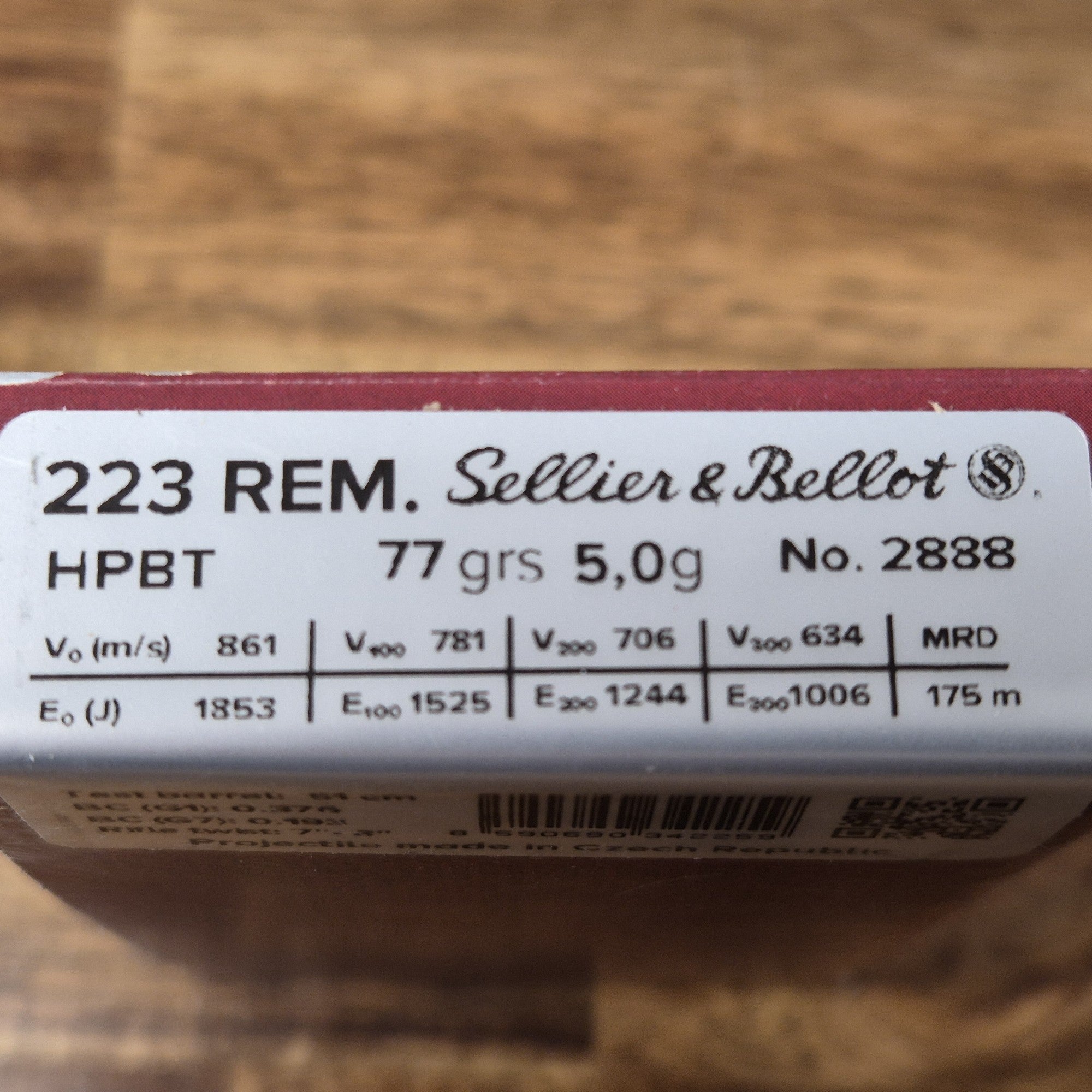 S&B 223 REM 77 GR HPBT MATCH 20 PK