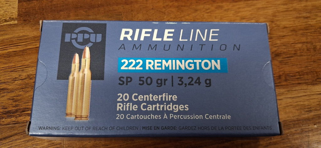 PPU 222 REM 50GR SOFT POINT 20PK RIFLE LINE
