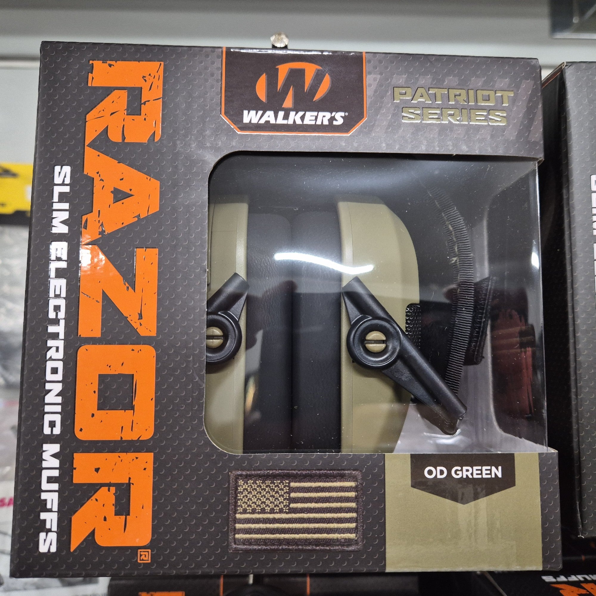 WALKER'S RAZOR SLIM ELEC MUFF NRR 23DB PATRIOT SERIES ODG