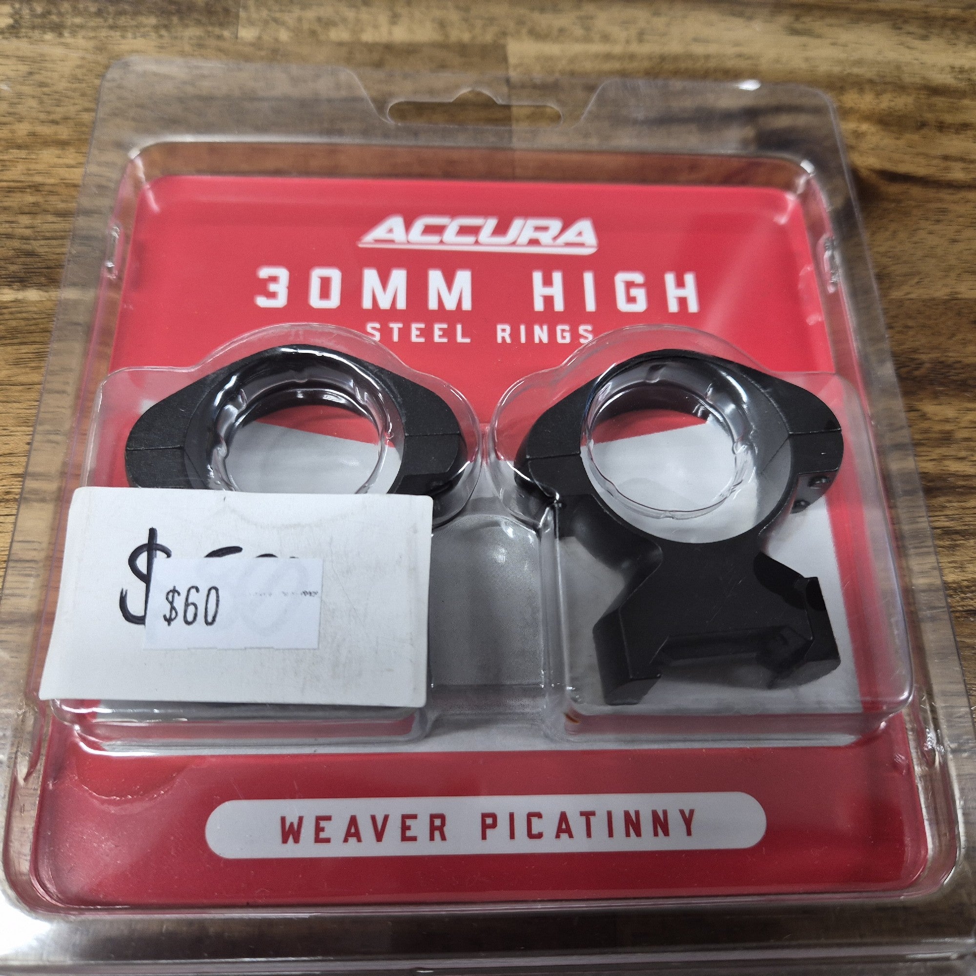 ACCURA 30MM HIGH STEEL RINGS WEAVER / PICATINNY