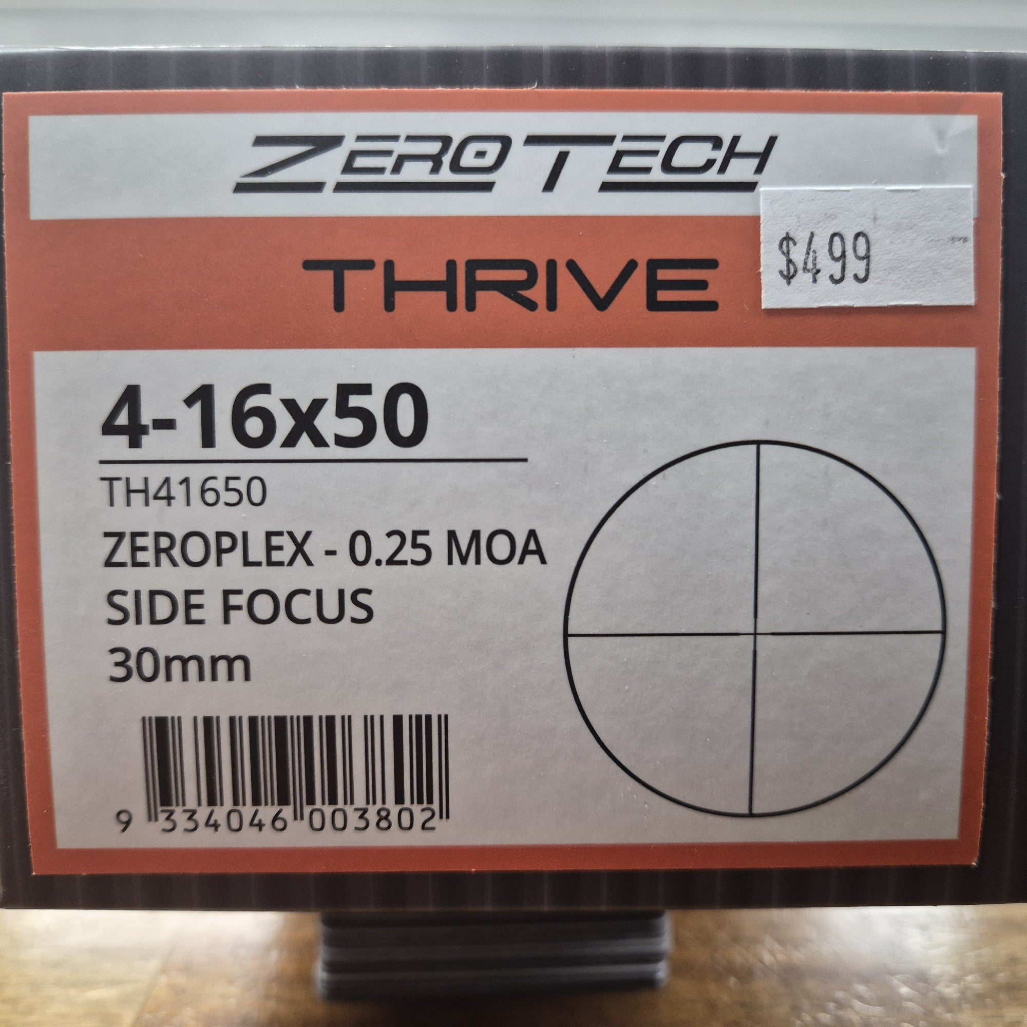 ZT THRIVE 4-16X50 ZEROPLEX ZEROTECH RRP $499