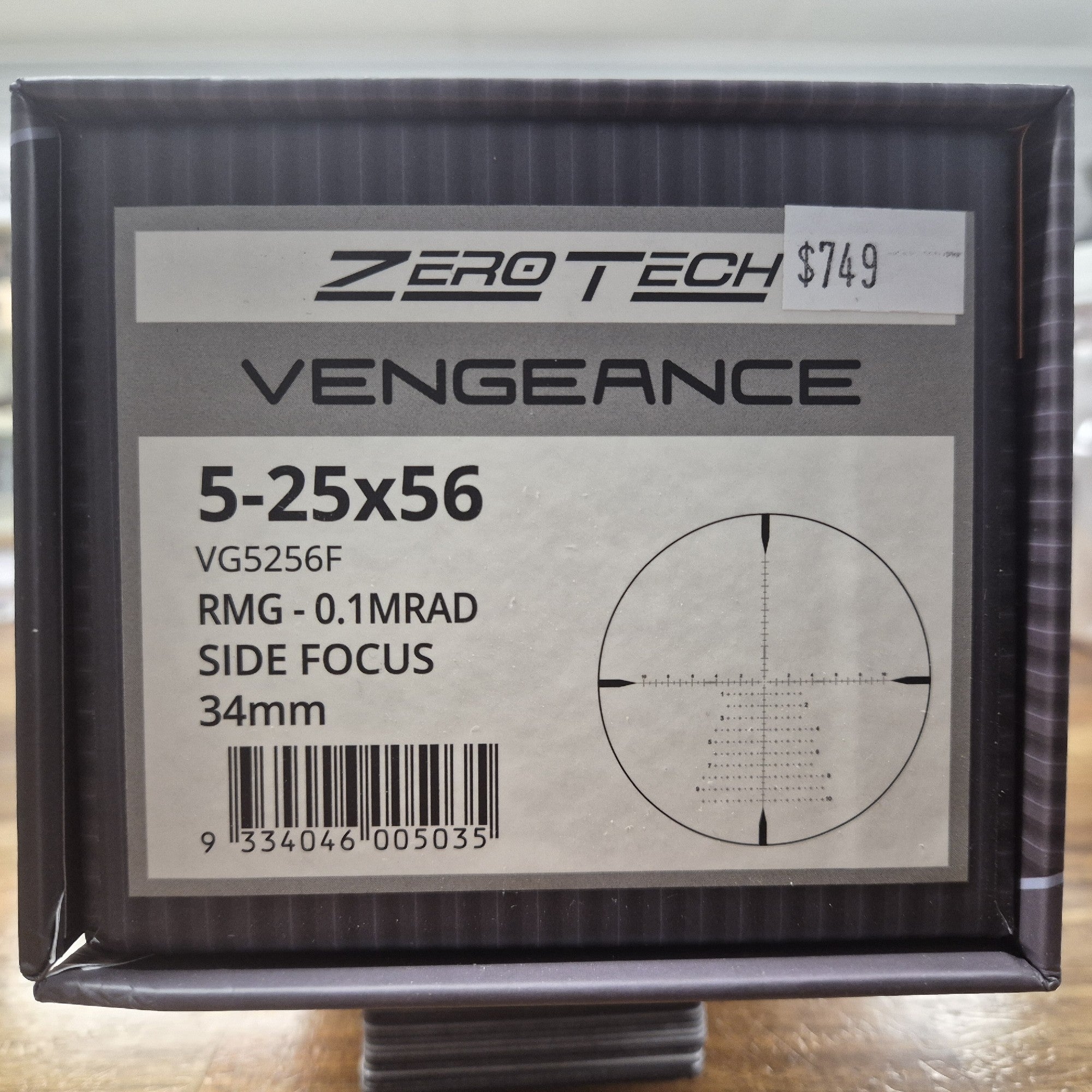 ZT VENGEANCE 5-25X56 RMG FFP MRAD ZERO STOP