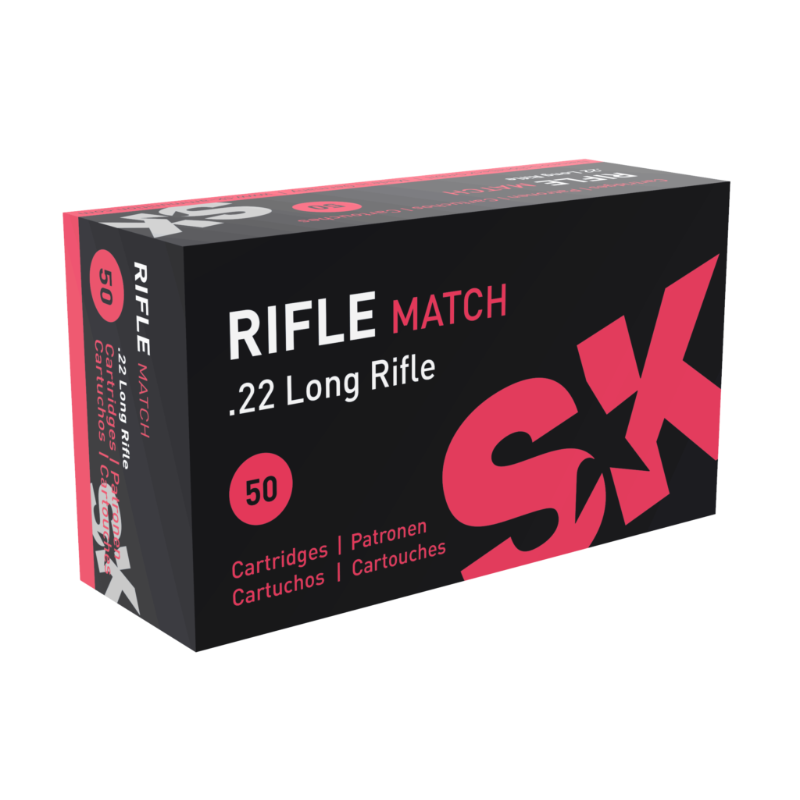 SK 22LR RIFLE MATCH 40GR LRN 50PK 1073FPS