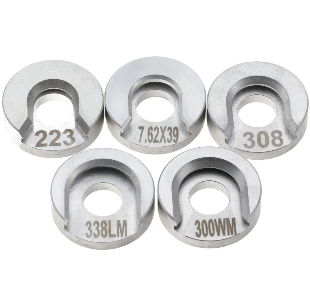 DERRACO COMPLETE SET OF ALL 5 PRIMING SHELL HOLDERS