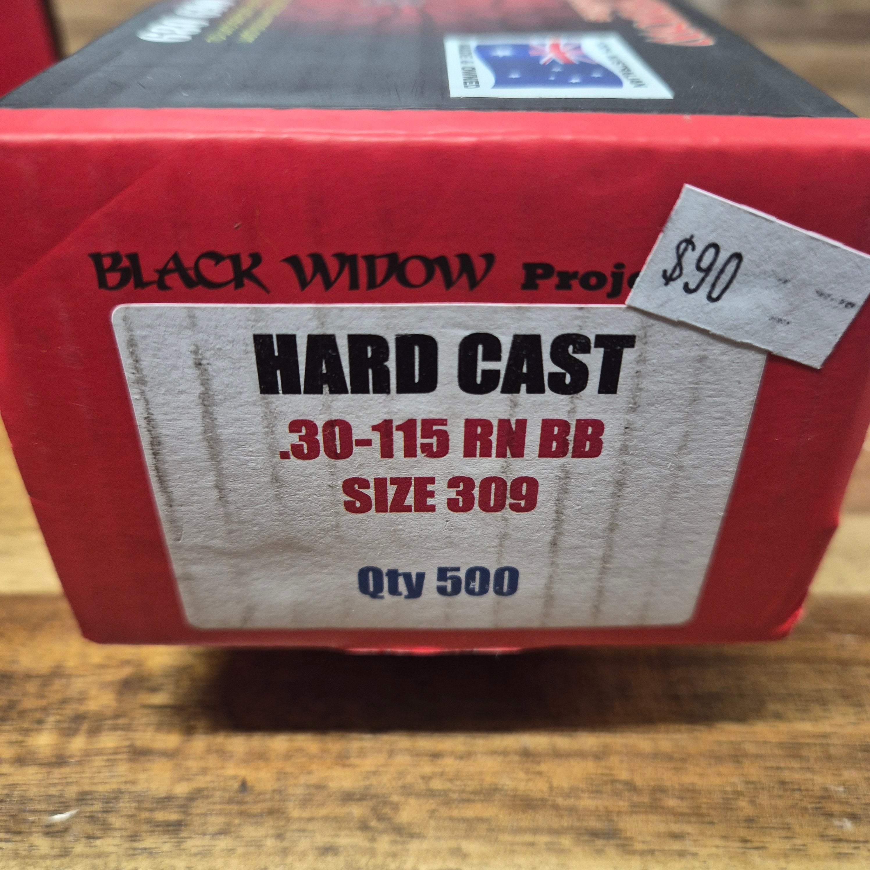 BLACK WIDOW HARD CAST .30-115 RN BB SIZE 309 500PK