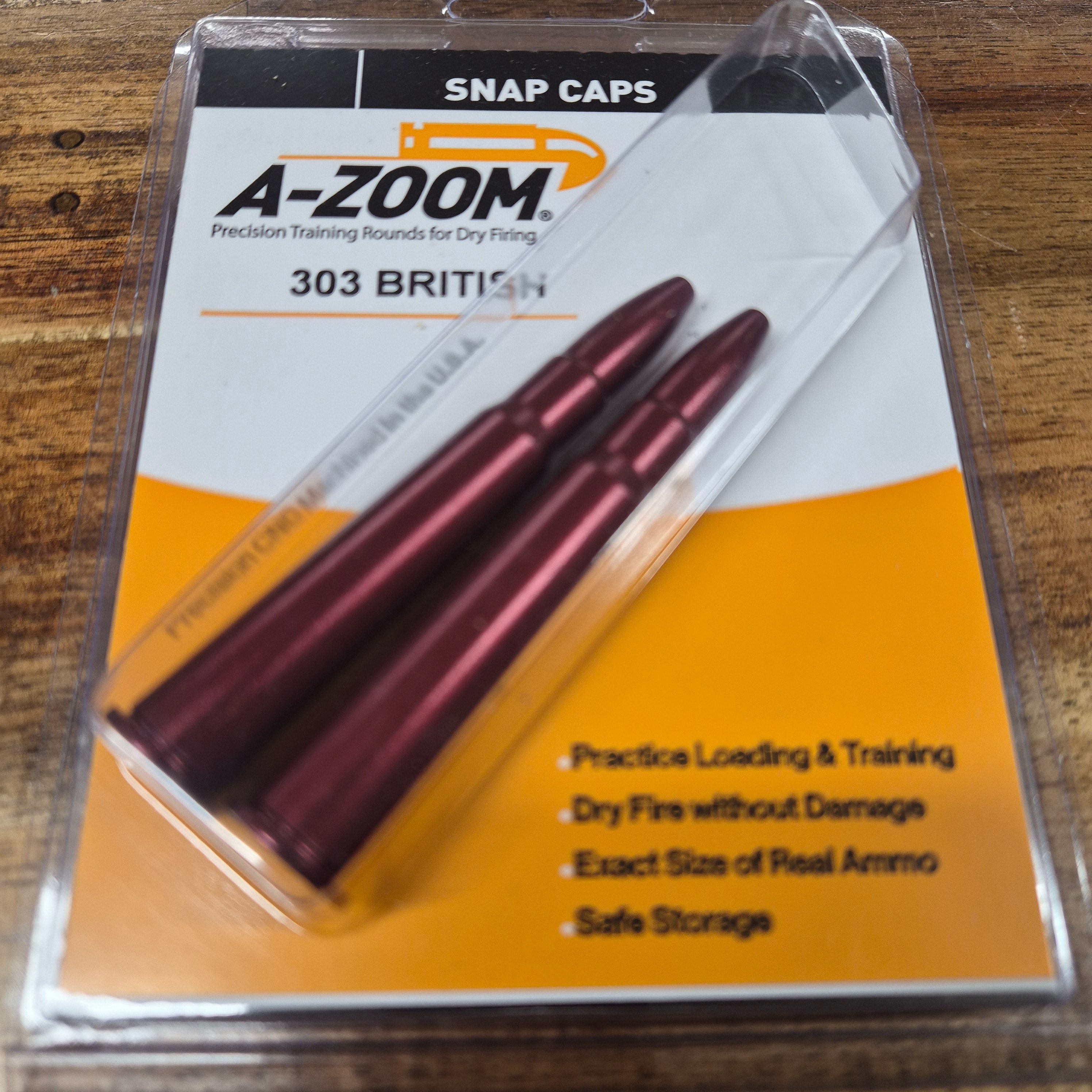 A-ZOOM 303 BRITISH SNAP CAPS 2 PK