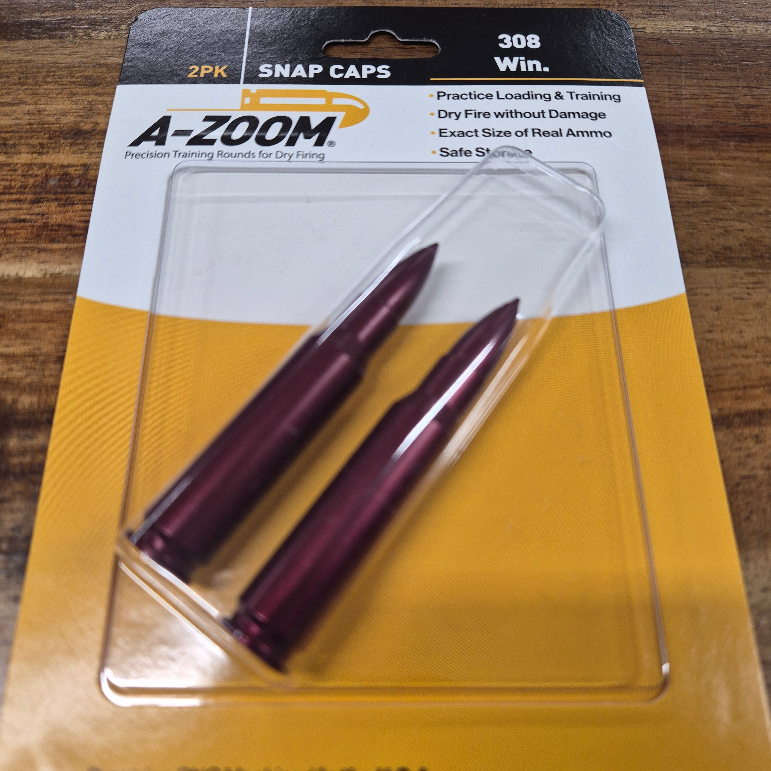 A-ZOOM 308 WIN SNAP CAPS 2 PK
