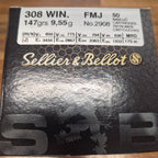 S&B 308 WIN 147 GR FMJ 50 PK