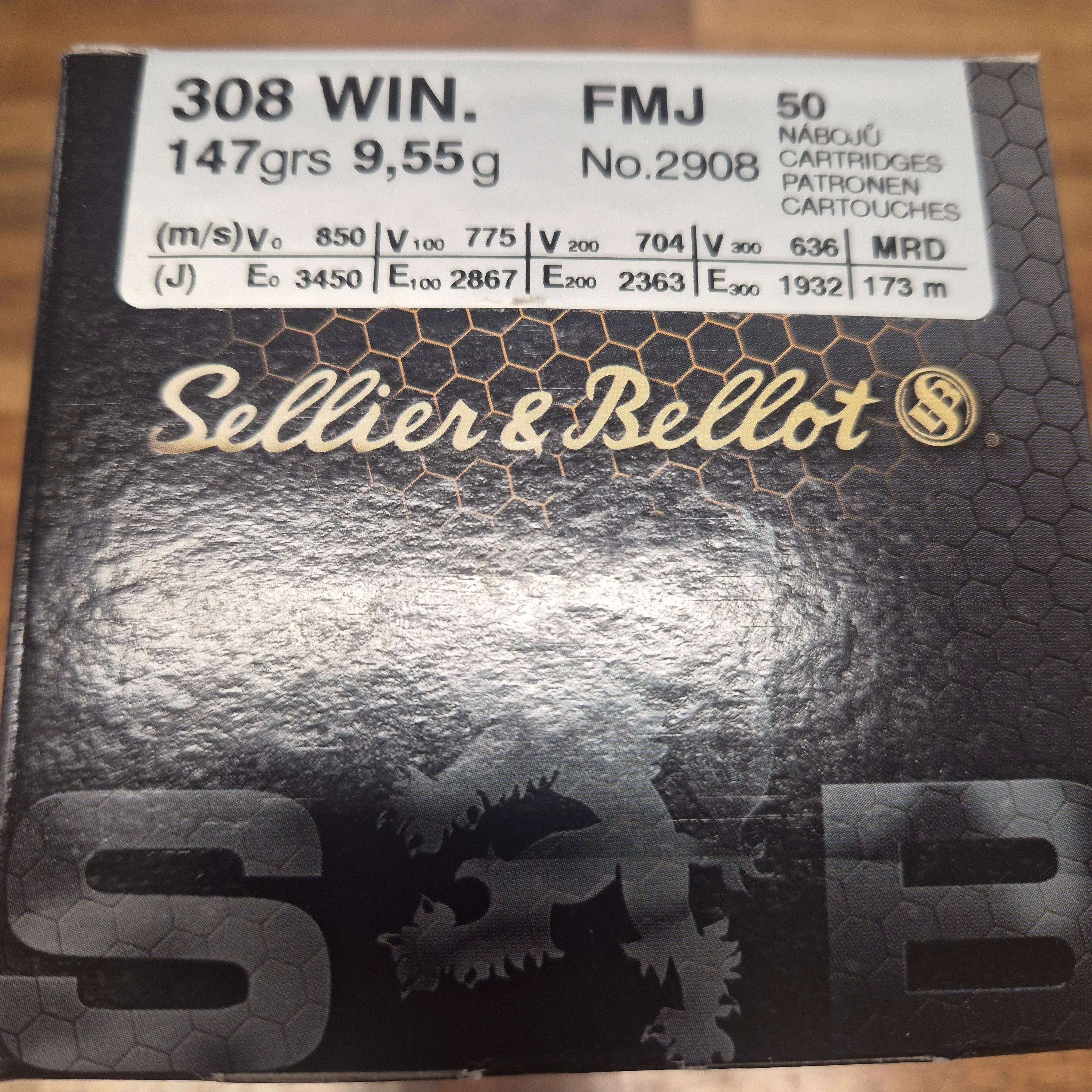 S&B 308 WIN 147 GR FMJ 50 PK