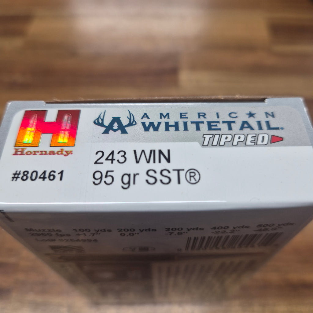 HORNADY 243 WIN 95 GR SST AWT 20 PK