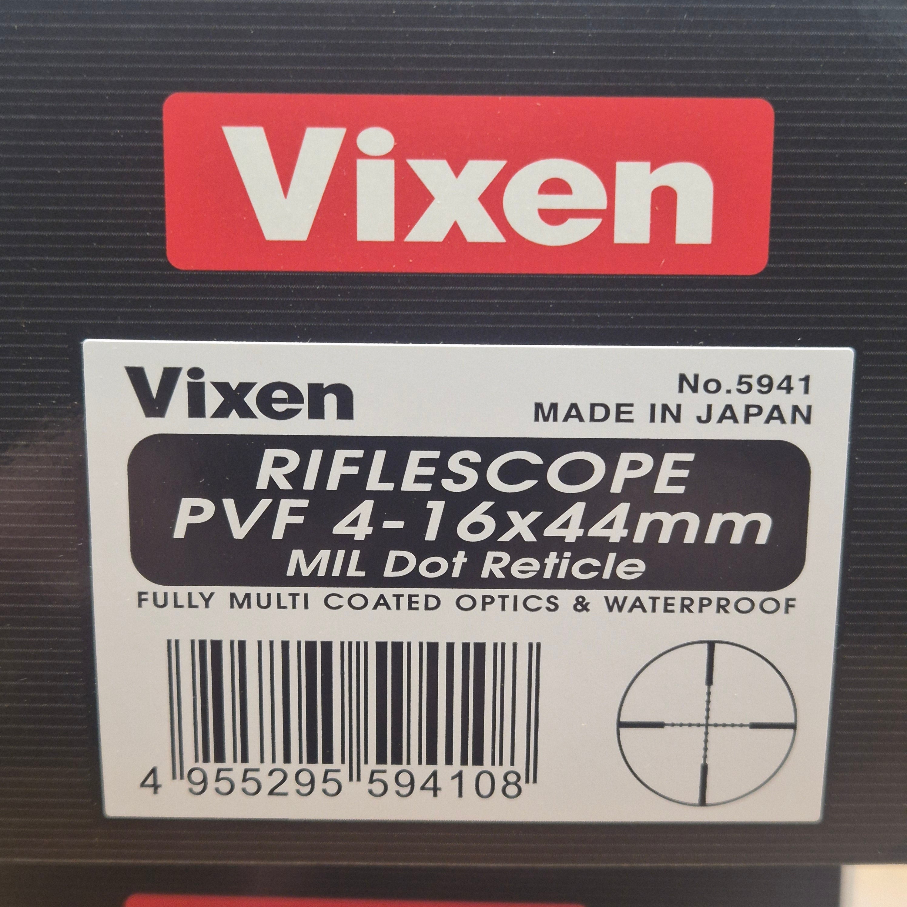 VIXEN 4-16X44 MIL DOT WITH SIDE FOCUS RIFLESCOPE