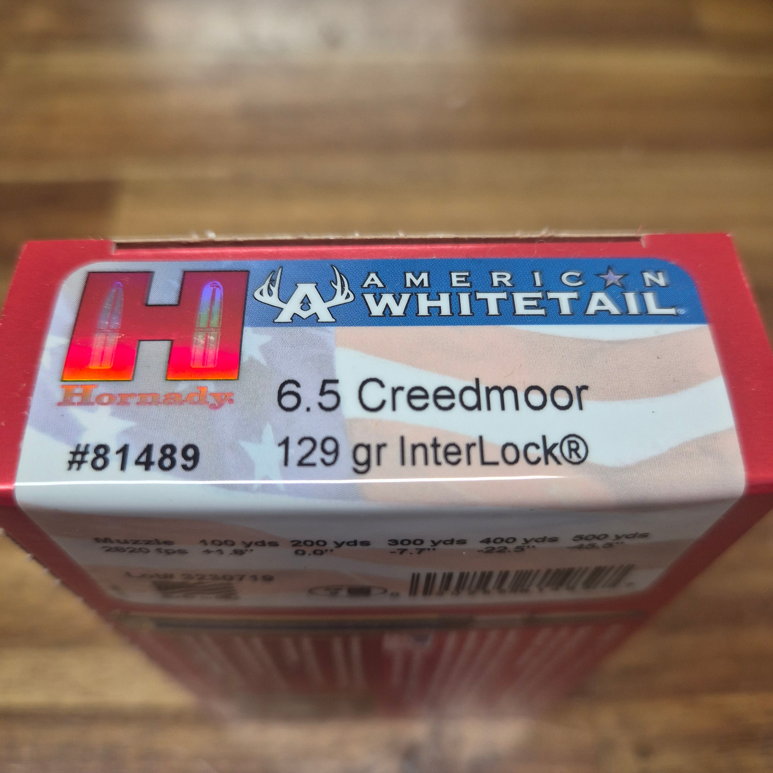 HORNADY 6.5 CREEDMOOR 129 GR SP AW 20 PK